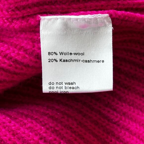 AKRIS Punto Wool Cashmere Sweater Hot Pink Size US 12 Large - Picture 7 of 8